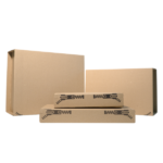 Cutie Carton cu Autoformare EuroBox, 215x155x43mm, Autoadeziv, Bandă Desigilare, Natur