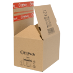 Cutie Carton cu Autoformare FitBox, 300x215x140mm, Autoadeziv, Bandă Desigilare, Natur