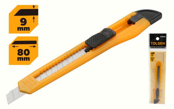 Cutter din ABS, Mâner Ergonomic, Lamă 9x80mm