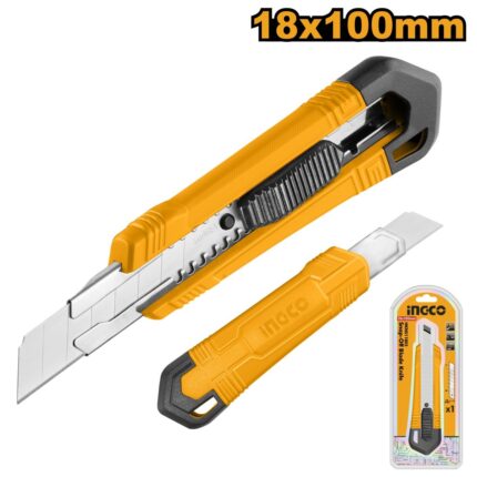 Cutter din Plastic, Mâner Ergonomic, Lamă 18x100mm