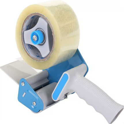 Dispenser pentru Bandă Adezivă 50mm/120 Metri, Plastic, Alb/Albastru