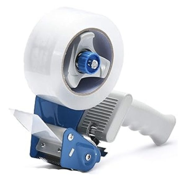 Dispenser pentru Bandă Adezivă 75mm/66 Metri, Plastic, Gri/Albastru